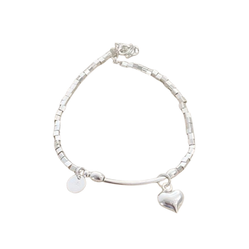 S925 Sterling Silver Geometric Love Bracelet – Elegant Gift