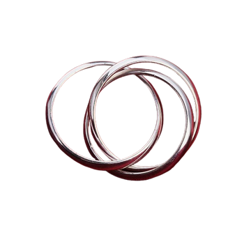 925 Sterling Silver Triple Round Ring for Women – Elegant Fine Jewelry