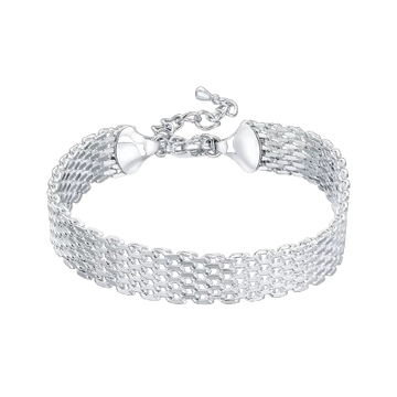 925 Sterling Silver Weaving Chain Bracelets for Women
