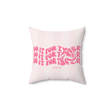 Spun Polyester Square Pillow - 'For the Plot'
