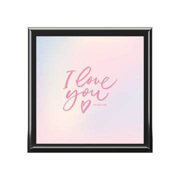 Sentimental Jewelry Box with 'I Love You' Design - Perfect Gift for Loved Ones