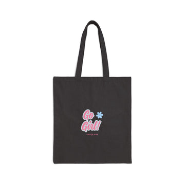 Cotton Canvas Tote Bag - 'Go Girl'