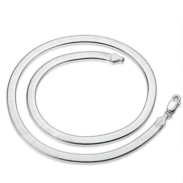 925 Silver Blade Chain Necklace/Bracelet Men Women Gift
