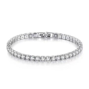 S925 Silver Zirconia Tennis Bracelet 4mm Women 16-20cm