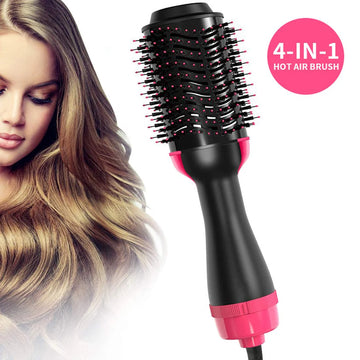 Hot Air Brush Hair Dryer and Volumizer: Styler, Straightener, and Curler