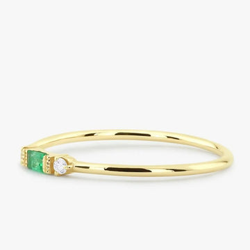 925 Silver Emerald Zircon Ring for Women – Charm Jewelry