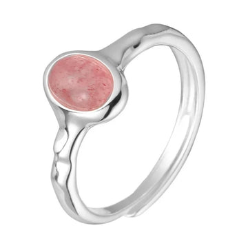 925 Sterling Silver Red Stone Geometric Vintage Ring