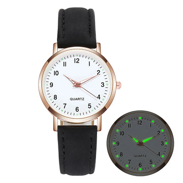 Luxury Women's Leather Watch Quartz Analog Luminous
