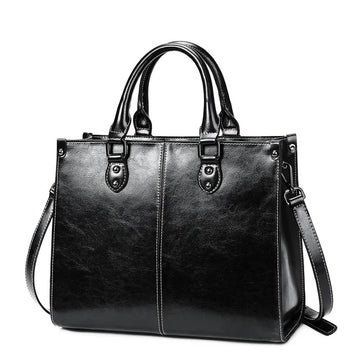 Genuine Leather Tote Shoulder Bag for Women – Cowhide