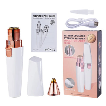 2-in-1 Epilator & Eyebrow Trimmer for Women – Painless Shaver