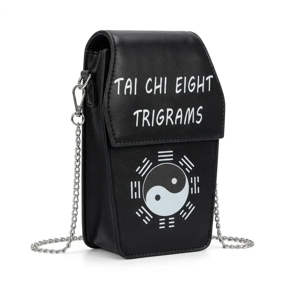 Coffin-Shaped Crossbody Bag — Vegan Leather Gothic Style — CheeQy Babe