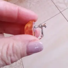 Customer photo of Geometric Ear Cuffs — Colorful Resin Style & Non-Pierced Design