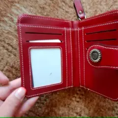 Customer photo of PU Leather Mini Wallet — Chic Card Organizer with Zipper Coin Pocket