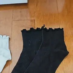 Customer photo of Ruffle Ankle Socks — Chic Breathable Cotton Blend
