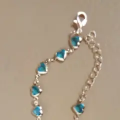 Customer photo of Red Crystal Heart Bracelet — Elegant Metal Chain with Zircon Charm