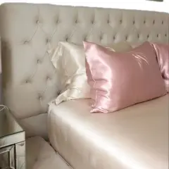 Customer photo of Silk Satin Pillowcase — Smooth Beauty Sleep Hair-Friendly Comfort