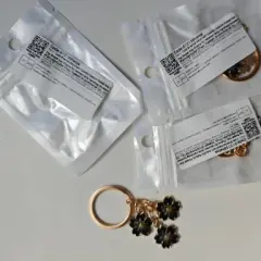 Customer photo of Sakura Flower Keychain — Cute Enamel Bag Charm Accessory