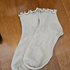 Customer photo of Ruffle Ankle Socks — Chic Breathable Cotton Blend
