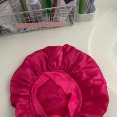 Customer photo of Satin Sleep Bonnet — Frizz Protection with Soft Elastic Band
