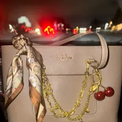 Customer photo of Cherry Bag Charm — Playful Crystal Cherry Pendant Accessory