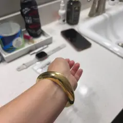 Customer photo of Metal Cuff Bracelet — Bold Geometric Style & Adjustable Bangle