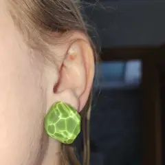 Customer photo of Geometric Ear Cuffs — Colorful Resin Style & Non-Pierced Design