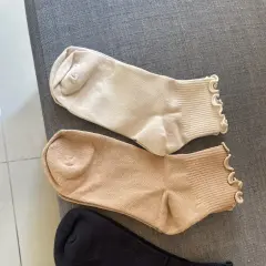 Customer photo of Ruffle Ankle Socks — Chic Breathable Cotton Blend