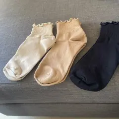 Customer photo of Ruffle Ankle Socks — Chic Breathable Cotton Blend