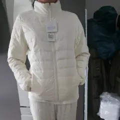 Customer photo of Lightweight Hooded Puffer Jacket — Warm Quilted Nylon Zip Coat