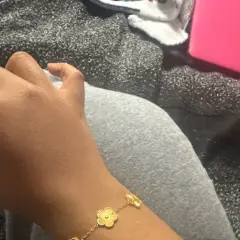 Customer photo of Clover Flower Bracelet — Adjustable Stainless Steel Design