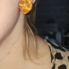 Customer photo of Geometric Ear Cuffs — Colorful Resin Style & Non-Pierced Design