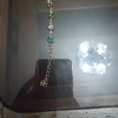 Customer photo of Red Crystal Heart Bracelet — Elegant Metal Chain with Zircon Charm