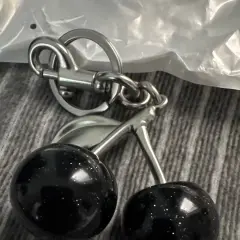 Customer photo of Cherry Bag Charm — Playful Crystal Cherry Pendant Accessory