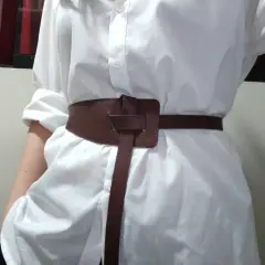 Customer photo of Wide Knot Belt — Stylish Waist Cincher PU Leather Cummerbund