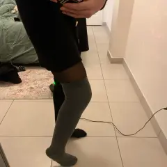 Customer photo of Knee High Stripe Socks — Cozy Comfort with Soft Stretch Knit