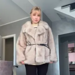 Customer photo of Oversized Faux Fur Coat — Cozy Warmth with Plush Faux Fox Fur
