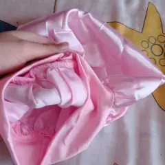 Customer photo of Satin Sleep Bonnet — Frizz Protection with Soft Elastic Band
