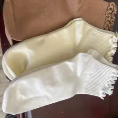Customer photo of Ruffle Ankle Socks — Chic Breathable Cotton Blend