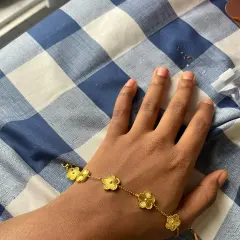 Customer photo of Clover Flower Bracelet — Adjustable Stainless Steel Design