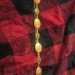Customer photo of Retro Waist Chain Belt — Chic Carved Metal Circles