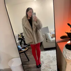 Customer photo of Oversized Faux Fur Coat — Cozy Warmth with Plush Faux Fox Fur