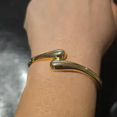 Customer photo of Metal Cuff Bracelet — Bold Geometric Style & Adjustable Bangle