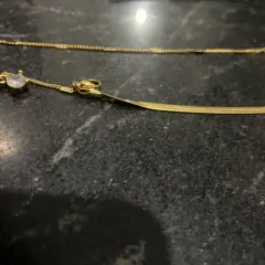Customer photo of Pearl Chain Anklet — Elegant Summer Style in Stainless Steel