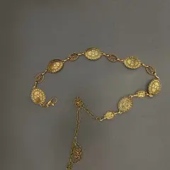 Customer photo of Retro Waist Chain Belt — Chic Carved Metal Circles