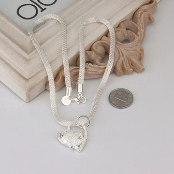 925 Silver Heart Necklace – Elegant Love Jewelry