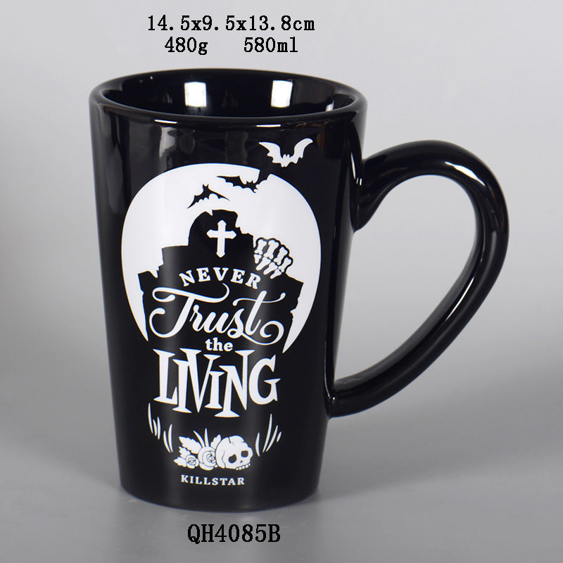 Evil Drink Milk Carton Mug – Gothic Cute Coffee Cup, 490ml Ceramic Halloween Gift