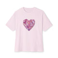 Boxy Tee — Pink Gem Heart Graphic T-Shirt