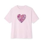 Boxy Tee — Pink Gem Heart Graphic T-Shirt