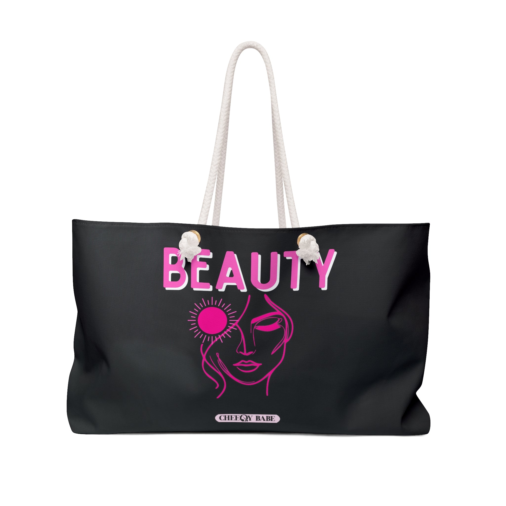 Weekender Bag 'Beauty' – Black Stylish Travel Bag