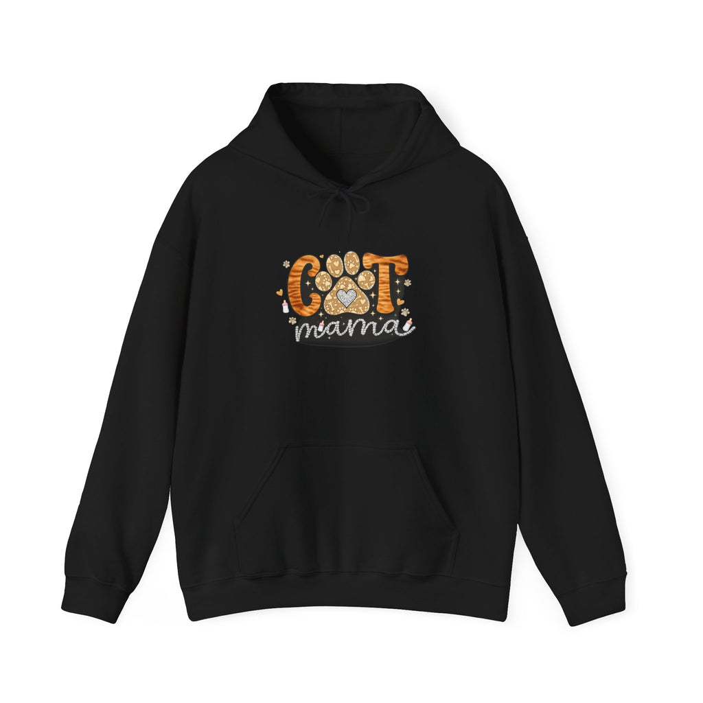 Cat Mama Hoodie – Leopard Paw 'Cat Mama' Graphic Sweatshirt